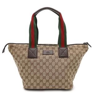 Gucci Tote Bag GG Canvas Sherry Line